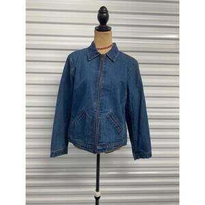 Vintage Chico's Embroidered beaded Denim Jacket